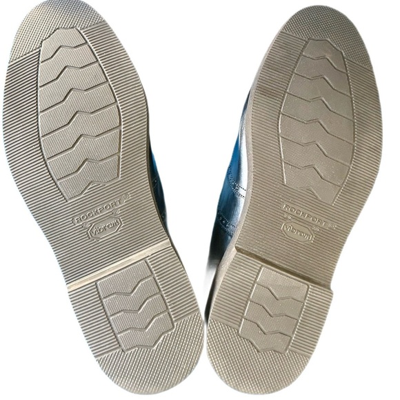 Men’s Rockport Black DresSport Leather Oxford Vibram Dress Shoes Size 10W - Picture 4 of 6